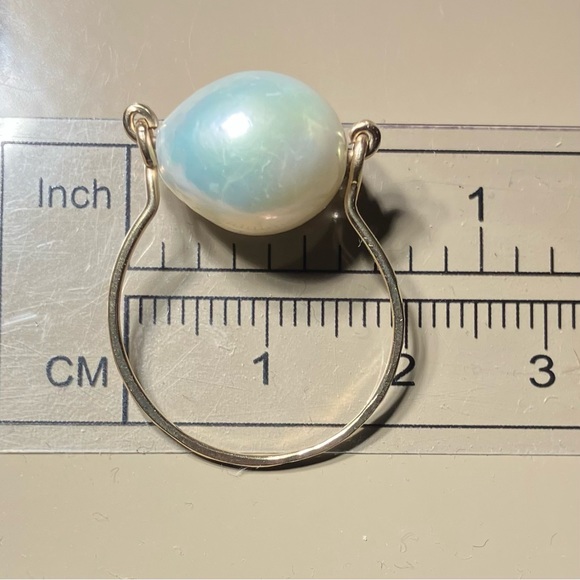 Solid 14K gold fill baroque Pearl ring - Picture 9 of 11